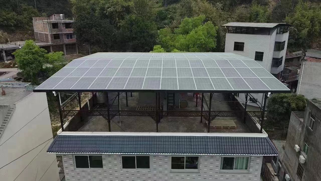 巴彦淖尔市15kw+10kwh自建别墅家庭光伏储能系统